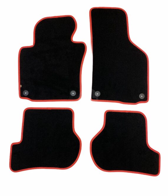 Skoda Octavia II 05-12 black-red textile